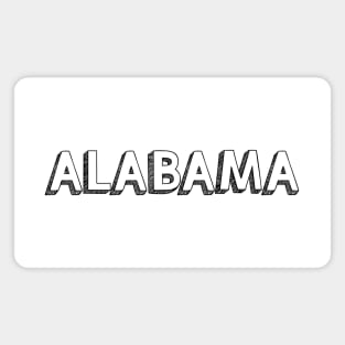 Alabama <\\> Typography Design Magnet